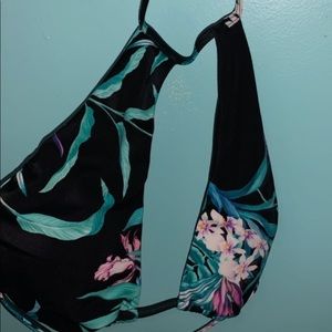 Women's halter floral bikini top